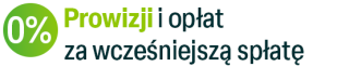 0% prowizji i opłat za wcześniejszą spłatę