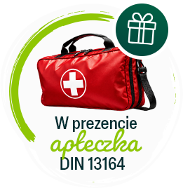 W prezencie apteczka DIN 13164